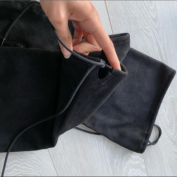 Black Suede over-the-knee Boots - Picture 2 of 6